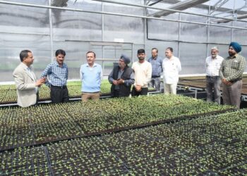 Director Agri(J) reviews final works of Centre of Excellence at Krishi Bhawan, Jammu