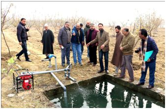 Director AP&FWD Kashmir inaugurates Sprinkler, Drip Irrigation System at Budgam