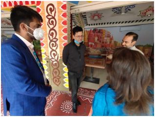 Director Handicrafts Kashmir inspects Exhibitions at Pragati Maidan, Noida Haat