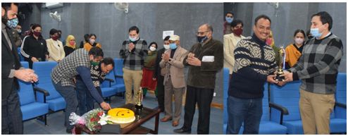 Director Information felicitates Gagan Singh Jamwal for Gold Medal in Nationals