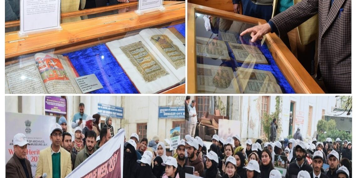 Div Com-(K) Inaugurates World Heritage Week Exhibition, Flags off Heritage Walk in Srinagar