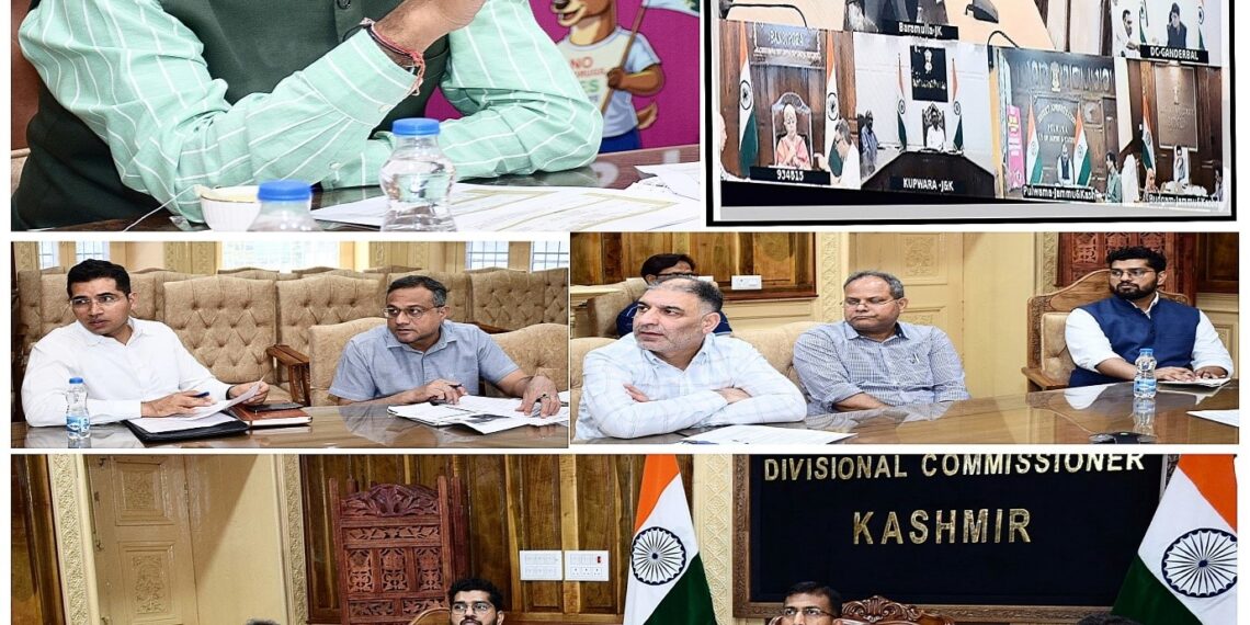 Div Com Kashmir reviews progress on Compassionate Appointment Cases, Grievance Redressal, SVAMITA Cards