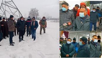 Div Com (K) visits Ang & Kulgam, Takes stock of power supply restoration at Wanpoh RS