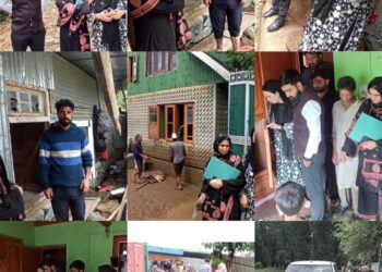 DLSA Ganderbal assesses cloudburst damage at Pehlipora, assures Legal Support to Victims under NALSA
