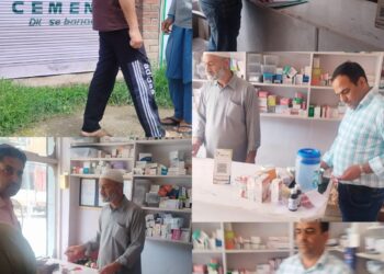 Drug Control Authorities conduct extensive inspections in Kulgam areas