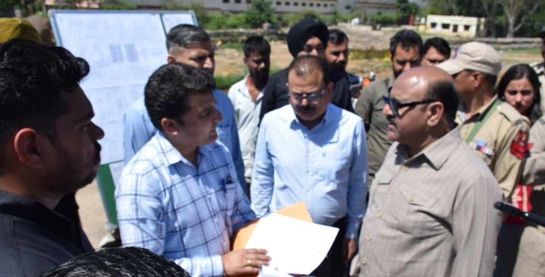 Dy CM inspects work on Bridge Project at Meeran Sahib; emphasizes quality, timely completion
