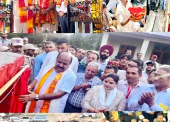 Dy CM visits Machail, reviews development works; lays foundation stone for PWD guest house