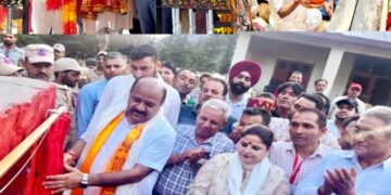 Dy CM visits Machail, reviews development works; lays foundation stone for PWD guest house