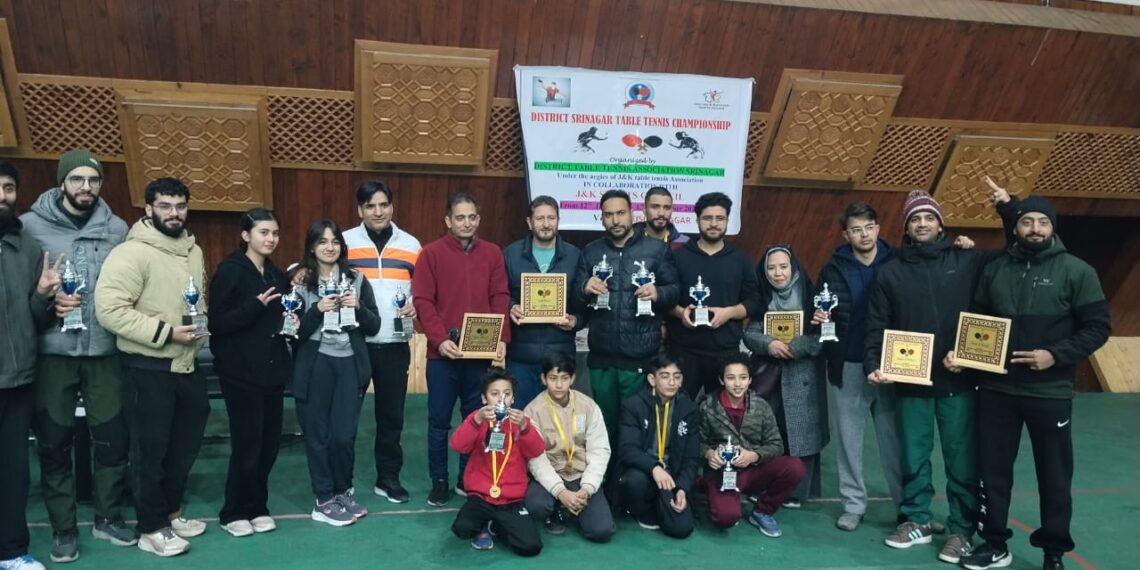 NIT Srinagar students clinch Gold at Srinagar District Table Tennis championship
