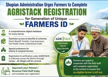 Shopian Admin Urges Farmers To Register For AgriStack