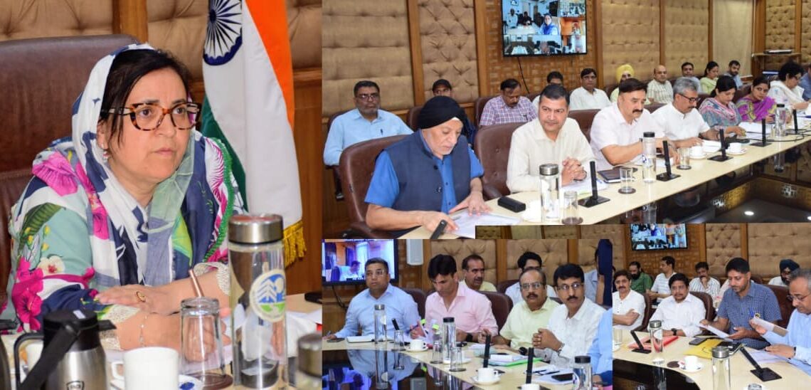 SakeenaItoo chairs multi-departmental review meeting at Jammu