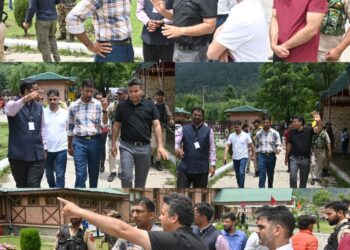 Div Com Kashmir visits Nunwan Base Camp, Inspects facilities, interacts with pilgrims