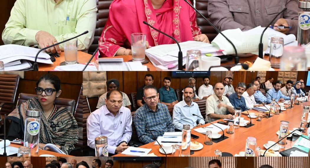 Sakeena Itoo reviews progress of SASCI, CAPEX, other flagship schemes across Health, Social Welfare, Education deptts