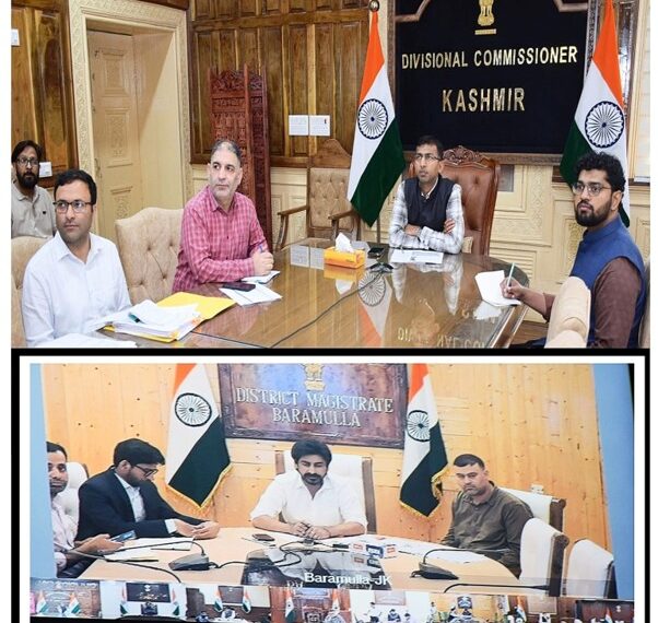 Div Com Kashmir reviews progress on Compassionate Appointment Cases, SVAMITA, Agri Stack