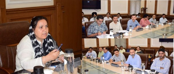 Sakeena Itoo reviews functioning of key departments across Jammu division