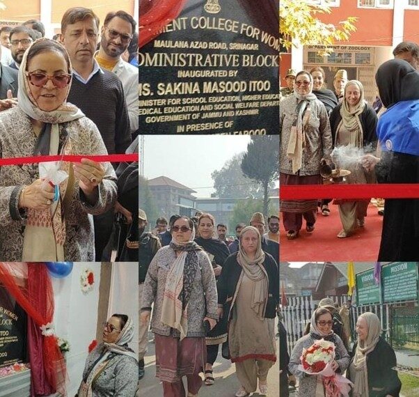 SakeenaItoo inaugurates newly constructed Administrative Block at Women’s College Srinagar