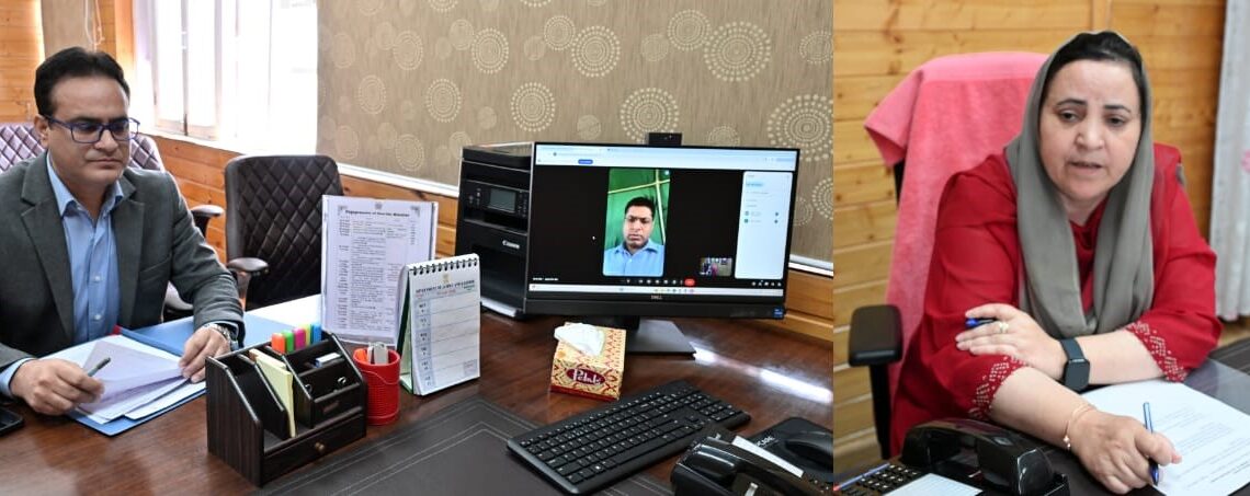 Sakeena Itoo reviews progress on recruitments in Health, Education Social Welfare deptts