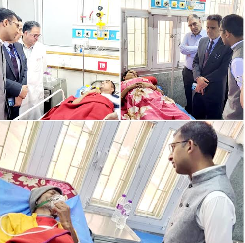 Div Com Kashmir visits SKIMS Soura, Reviews Medical Care of Amarnath Yatris