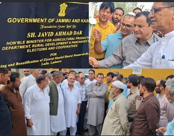 Javid Dar lays foundation stone for beautification of Ziyarat Hazrat Nizam-ud-Din (RA) at Ladoora