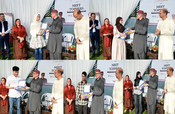 CM Omar felicitates J&K’s four NEET toppers