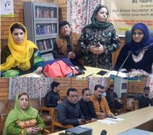 FW-MCH&I Kashmir felicitates Nusrat Shafi FMPHW for her services during Covid Pandemic