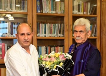 GM Shaheen, President, J&K Janta Dal United calls on LG