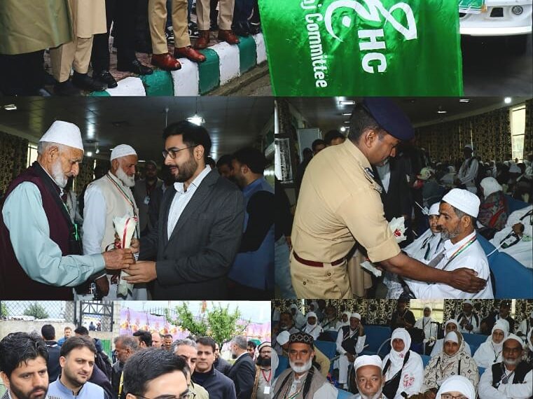 1st batch of Haj Pilgrims leave from Haj House Srinagar