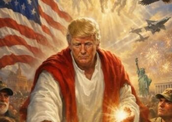 Trump ‘the Saint’ posts picture of himself healing a sick person, invites criticism