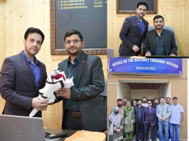Imtiyaz Ahmad assumes charge as District Treasury Officer Bandipora