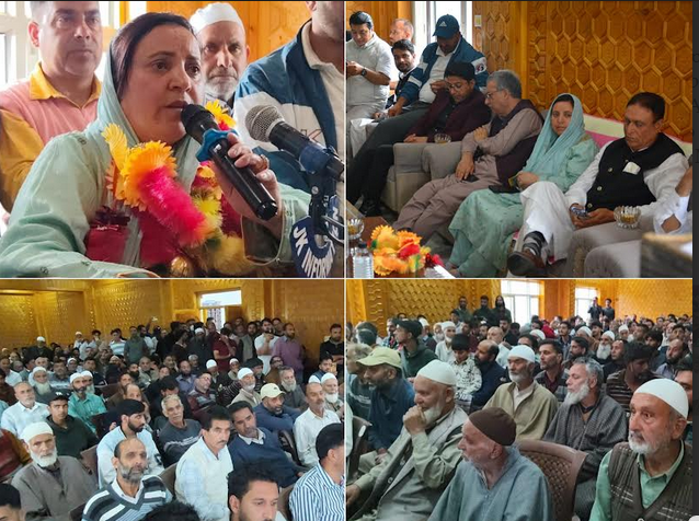 Sakeena Itoo holds public outreach camp at Yaripora, reviews Muharram arrangements at Shahoo