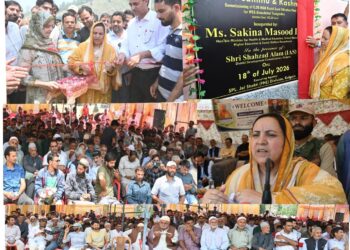 Sakeena Itoo chairs district level farmers’ awareness programme at D K Marg Kulgam