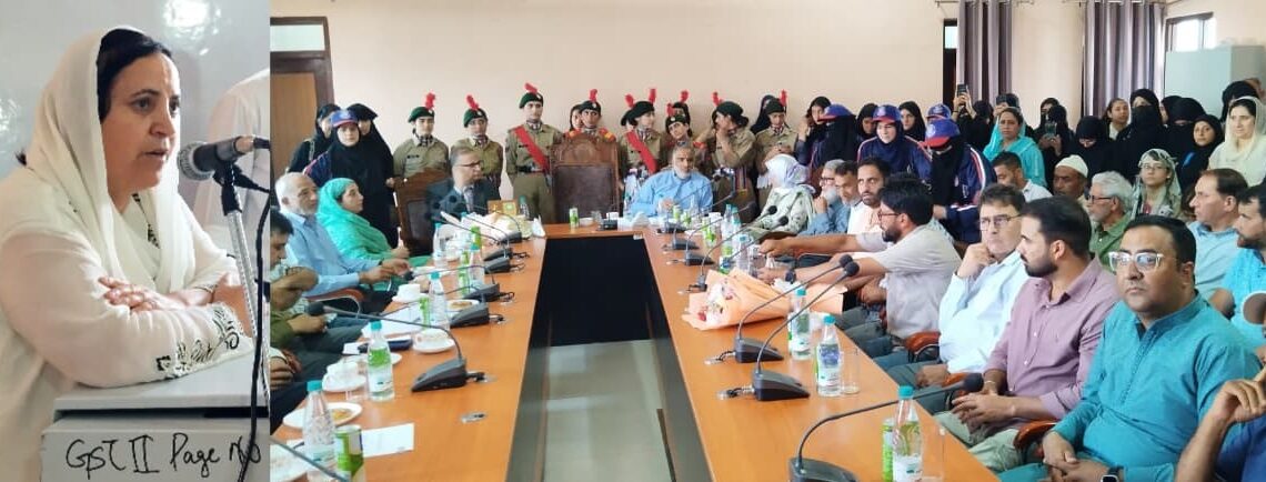 Sakeena Itoo visits GDC Women Zakura Srinagar
