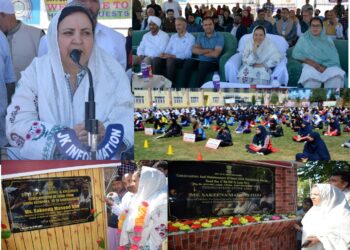 Sakeena Itoo inaugurates girls sports competition at Kulgam, new road projects at Aharbal, Manzgam areas