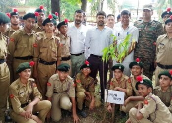 Plantation drive conducted at PM KV Jammu Cantt under Clean Jammu, Green Jammu Campaign