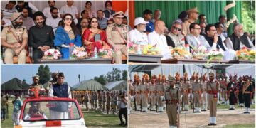 Javed Dar hosits tricolour in Baramulla on 80th Independence Day