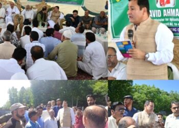 Javid Dar visits Fruit Mandi Kanispora, Reviews irrigation facilities in B’la & rain-fed areas of Bomai
