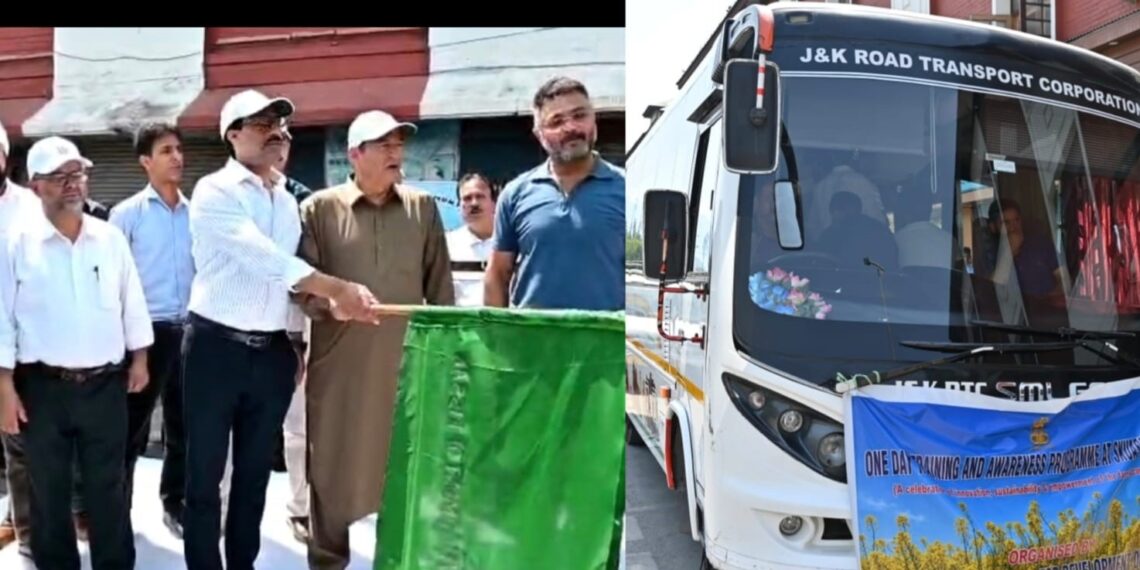 Javid Dar flags off farmers group for training camp at SKUAST-Kashmir