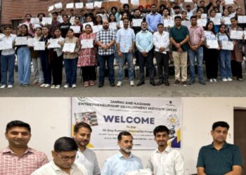 JKEDI felicitates 208 students with Summer Internship Certificates at Jammu