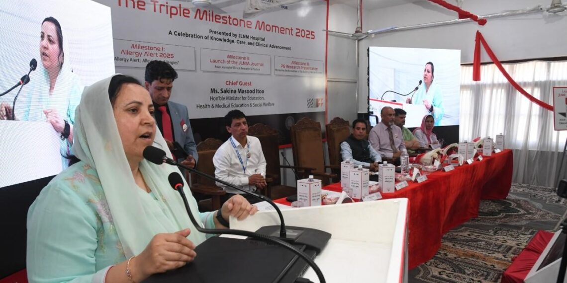 Sakeena Itoo addresses Triple Milestone Moment-2025 of JLNM Hospital Srinagar