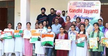 Govt College for Women organises Poster making competition on life& teachings of Mahatma Gandhi