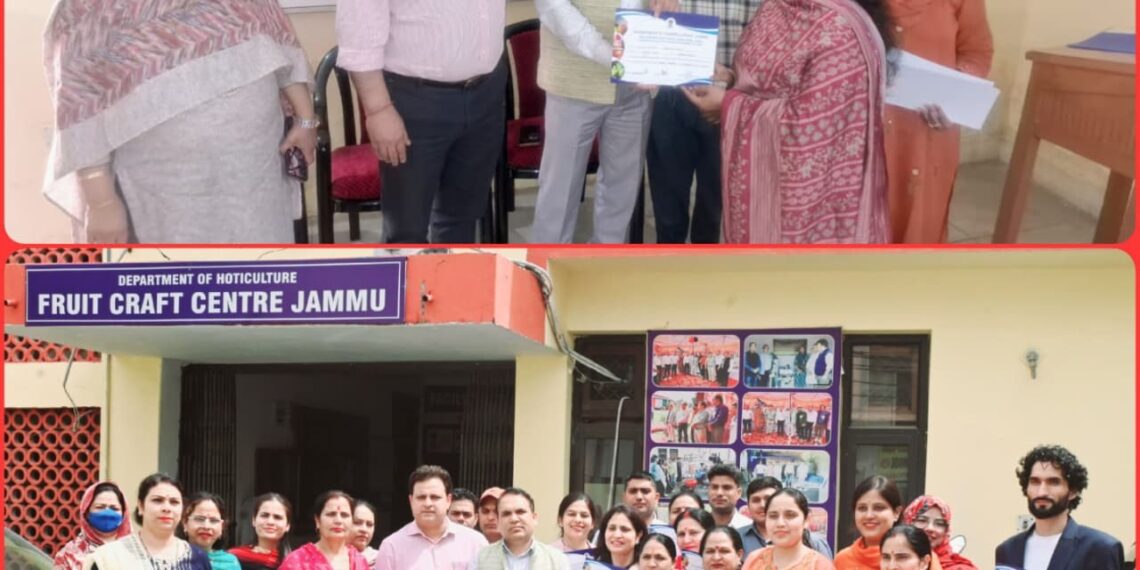 22 youth complete 6 month value addition training at Canning Office Jammu