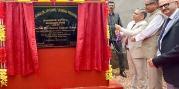 Justice Sanjeev Kumar lays foundation stone for Court complex at Mahanpur, inaugurates Basholi Court complex