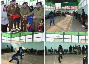 Police inaugurates Girls Badminton tournament at Indoor Stadium Pulwama   