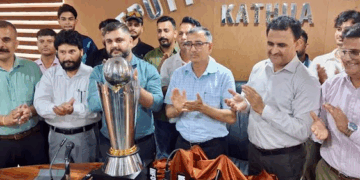DC Kathua unveils Kathua Cricket League trophy, kits for qualified teams