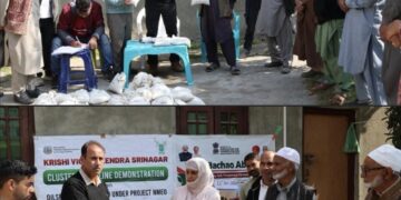 KVK Srinagar distributes oilseed seeds, inputs in Khunmoh under national mission