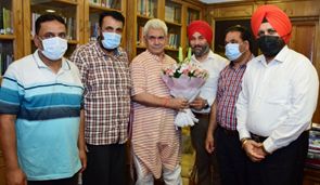 All J&K Transport Welfare Association Calls On LG in Srinagar