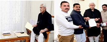 Former Minister, Sarpanch Palli, Social Activist call on LG in Jammu