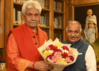 MLA Dubey Calls On LG Sinha