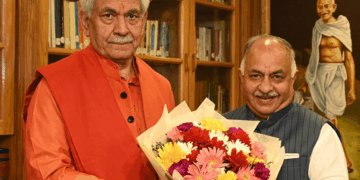 MLA Dubey Calls On LG Sinha