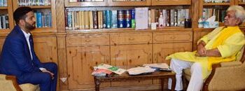 Member, DDC Srinagar & Haj Committee of India calls on LG in Srinagar
